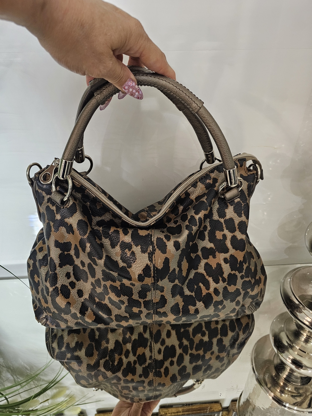 Relic By Fossil Leopard-Print Shoulder Bag - Brown/Black